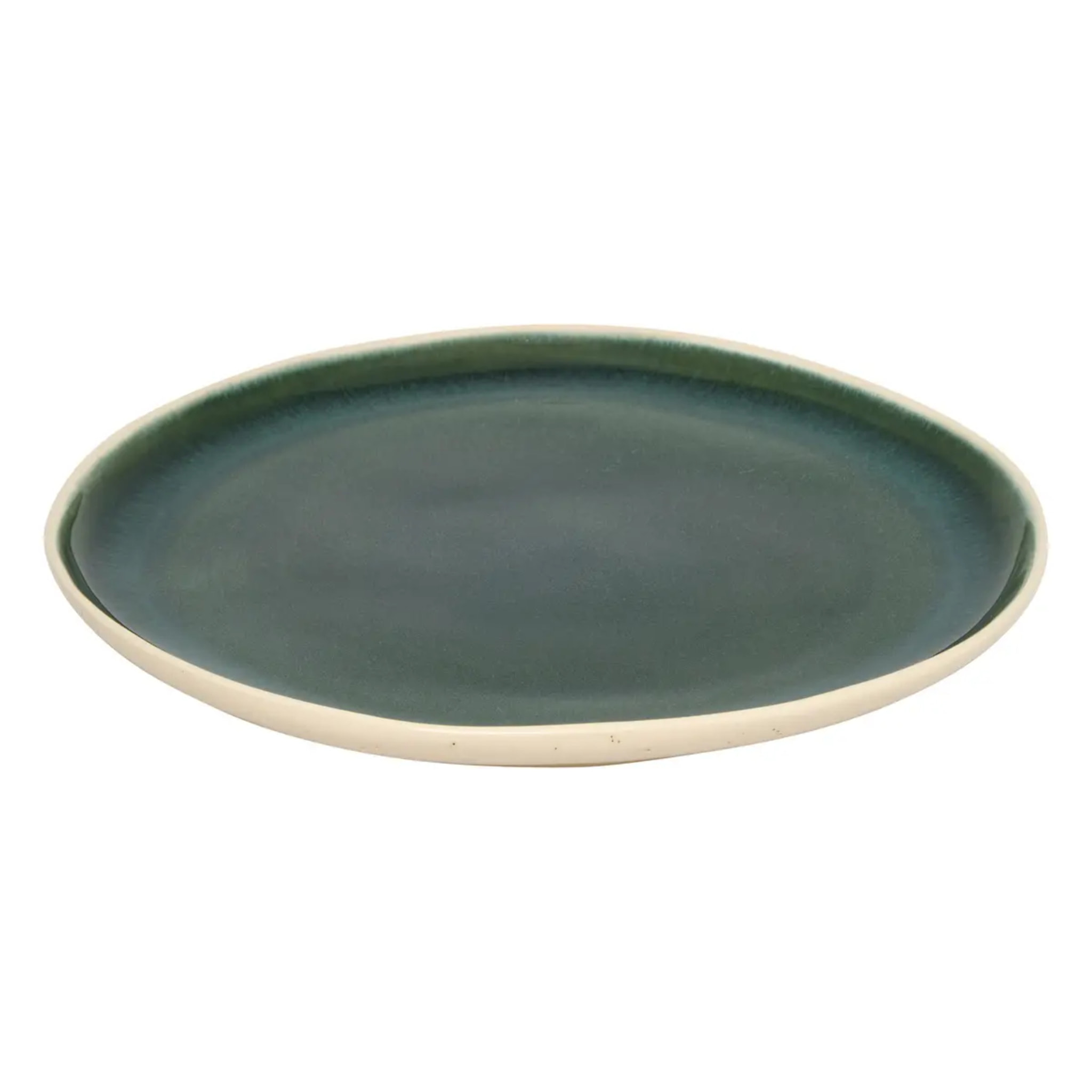 Assiette plate Wonja vert L27xp26,4xH2,1cm
