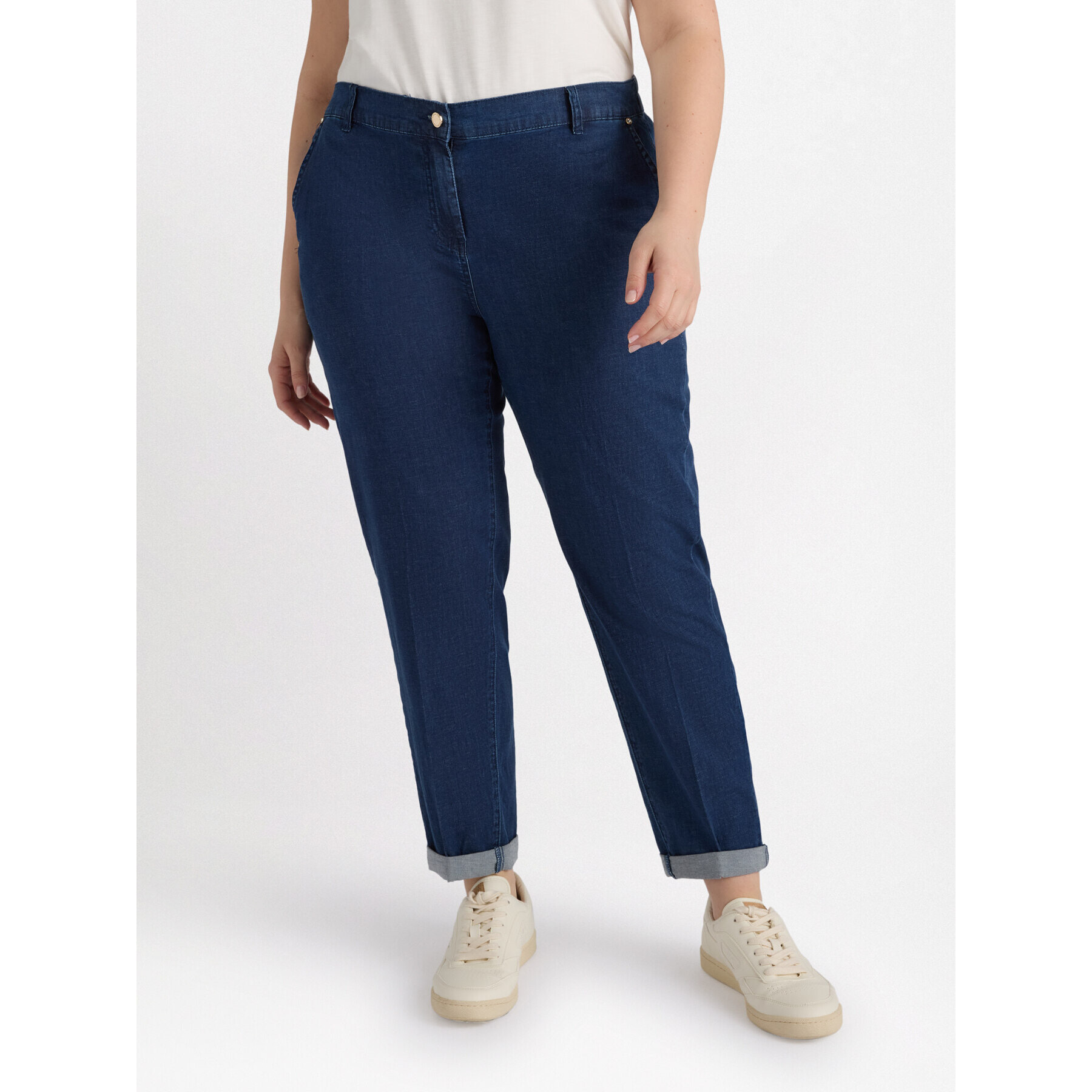 Fiorella Rubino - Jeans balloon con tasche all'americana - Blu