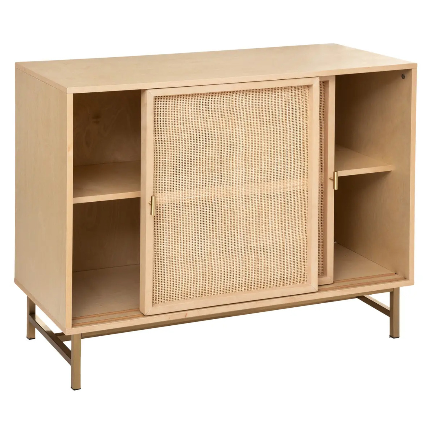 Buffet 2 portes "Rayo" cannage rotin 100x79cm