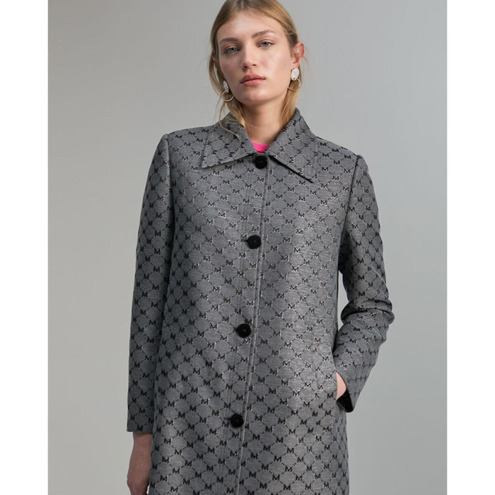 Giacca lunga con logo