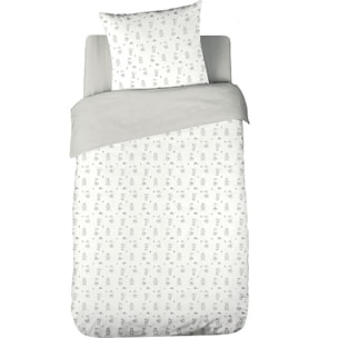 Parure Housse De Couette 2pcs 100%gaze De Coton 57fils Foret