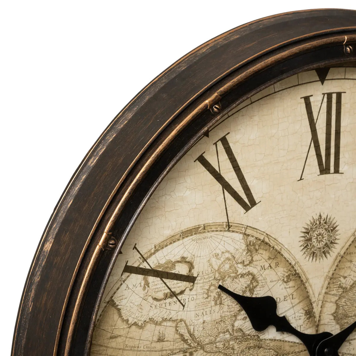 Horloge monde "Tomy" noir D52cm