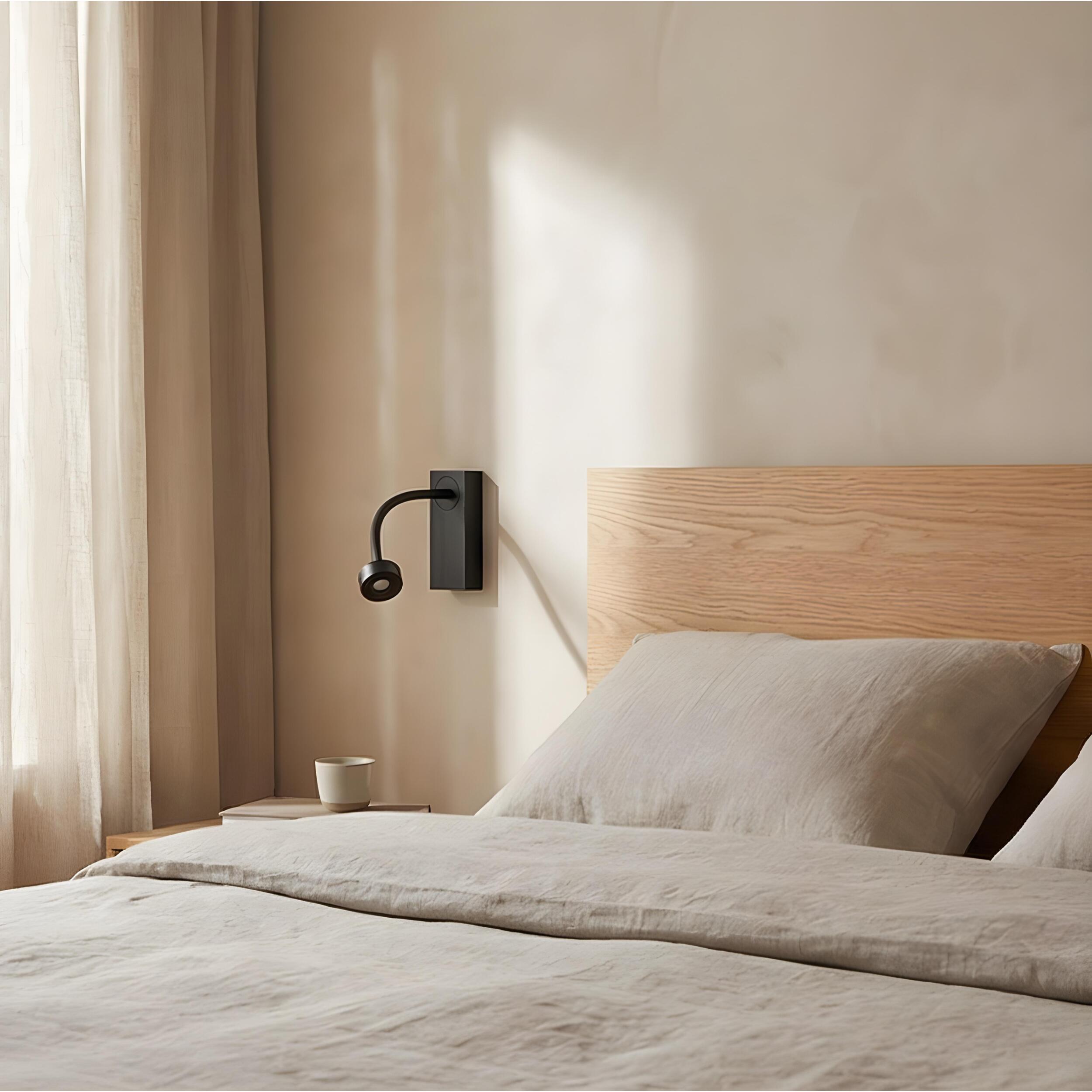 LEDS C4 Luz de lectura Link Surface LED 4 Blanco cálido - 2700K TOUCH DIMMING Negro 121lm