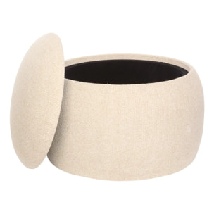 Pouf Coffre Elior 60x40cm Creme