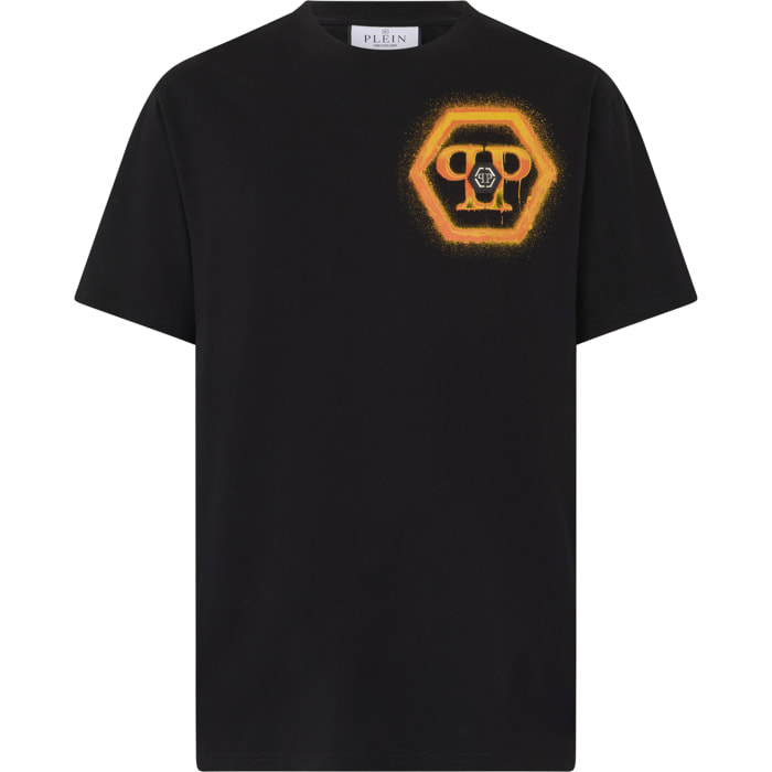 PHILIPP PLEIN Round Neck T-Shirt Spray Hexagon