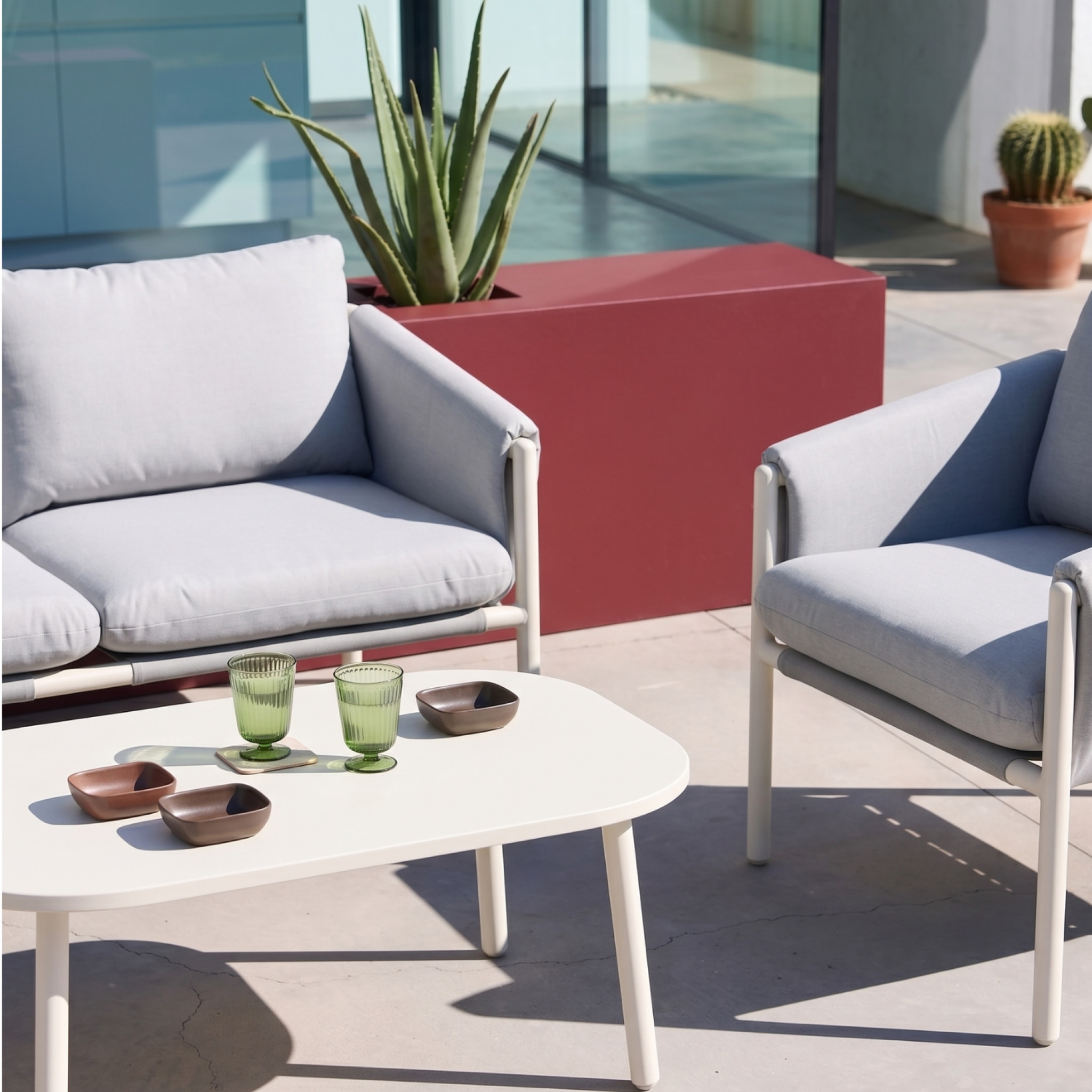Salon de jardin acier 4 places KYO