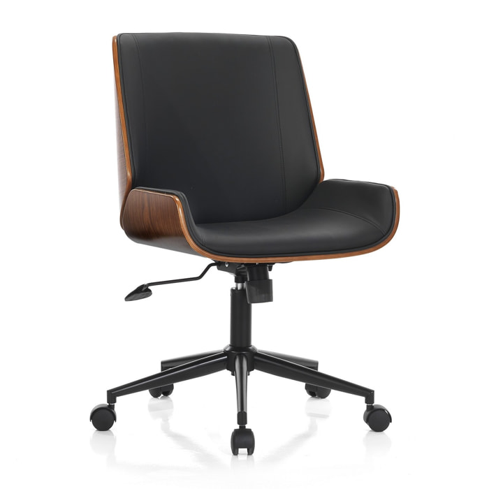Tomasucci Chaise de bureau ODDA en bois foncé