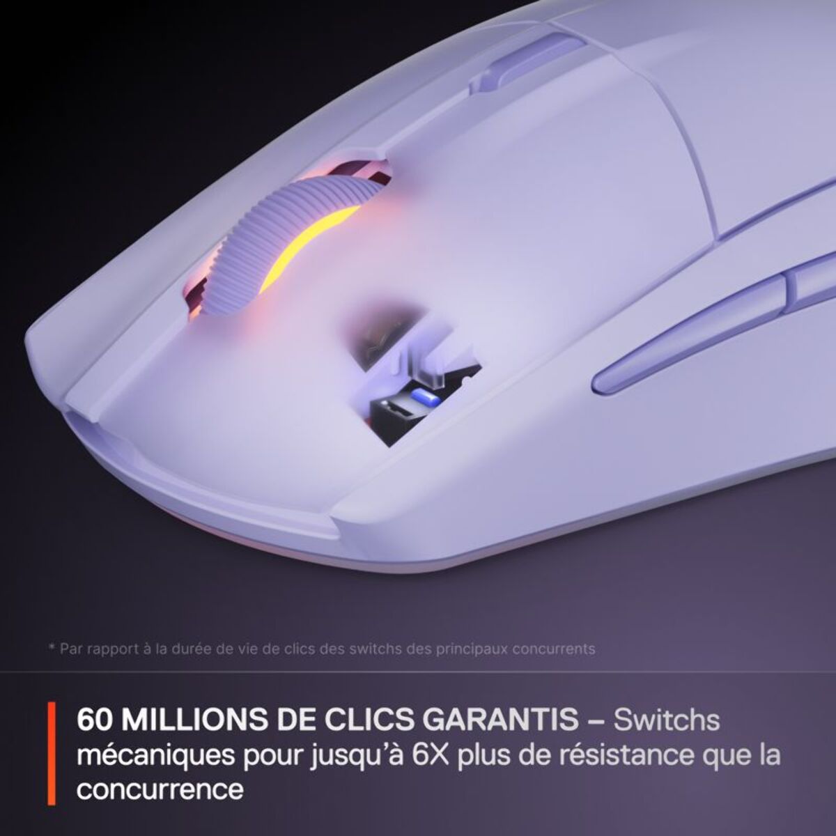 Souris Gamer Sans Fil STEELSERIES Rival 3 WL Gen 2 Lavande