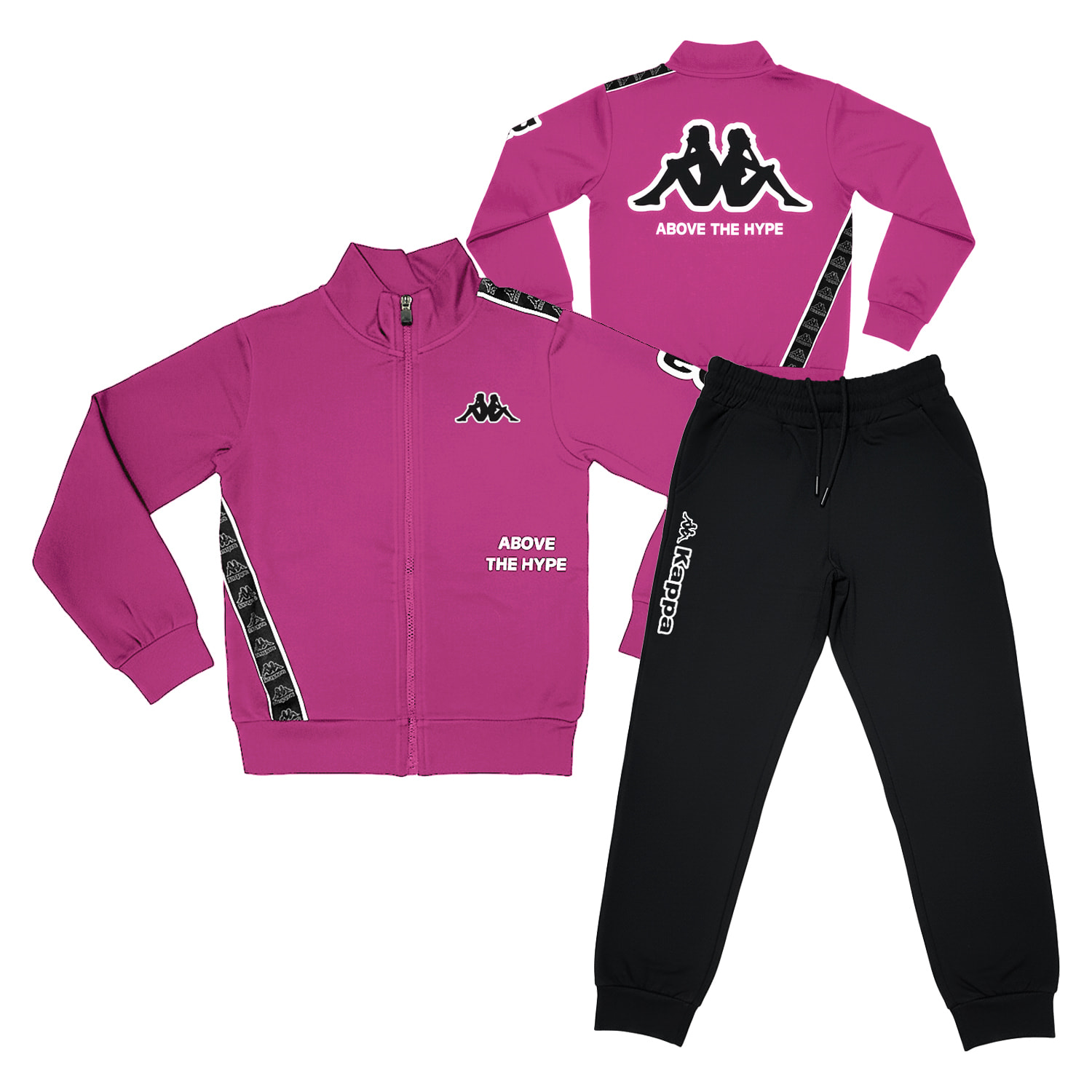 Tuta Bimba KAPPA 3 - 7 Anni Cotone Felpato