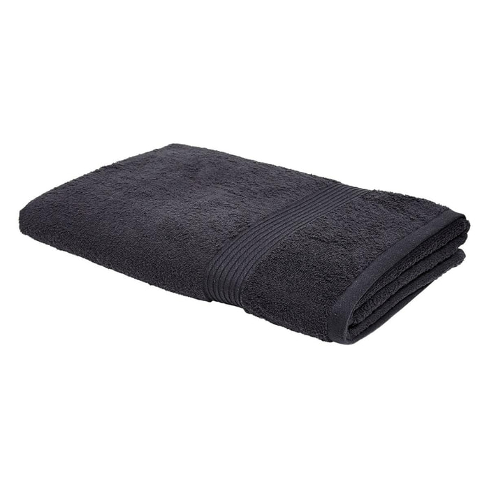 Maxi drap de bain uni ESSENTIAL gris anthracite