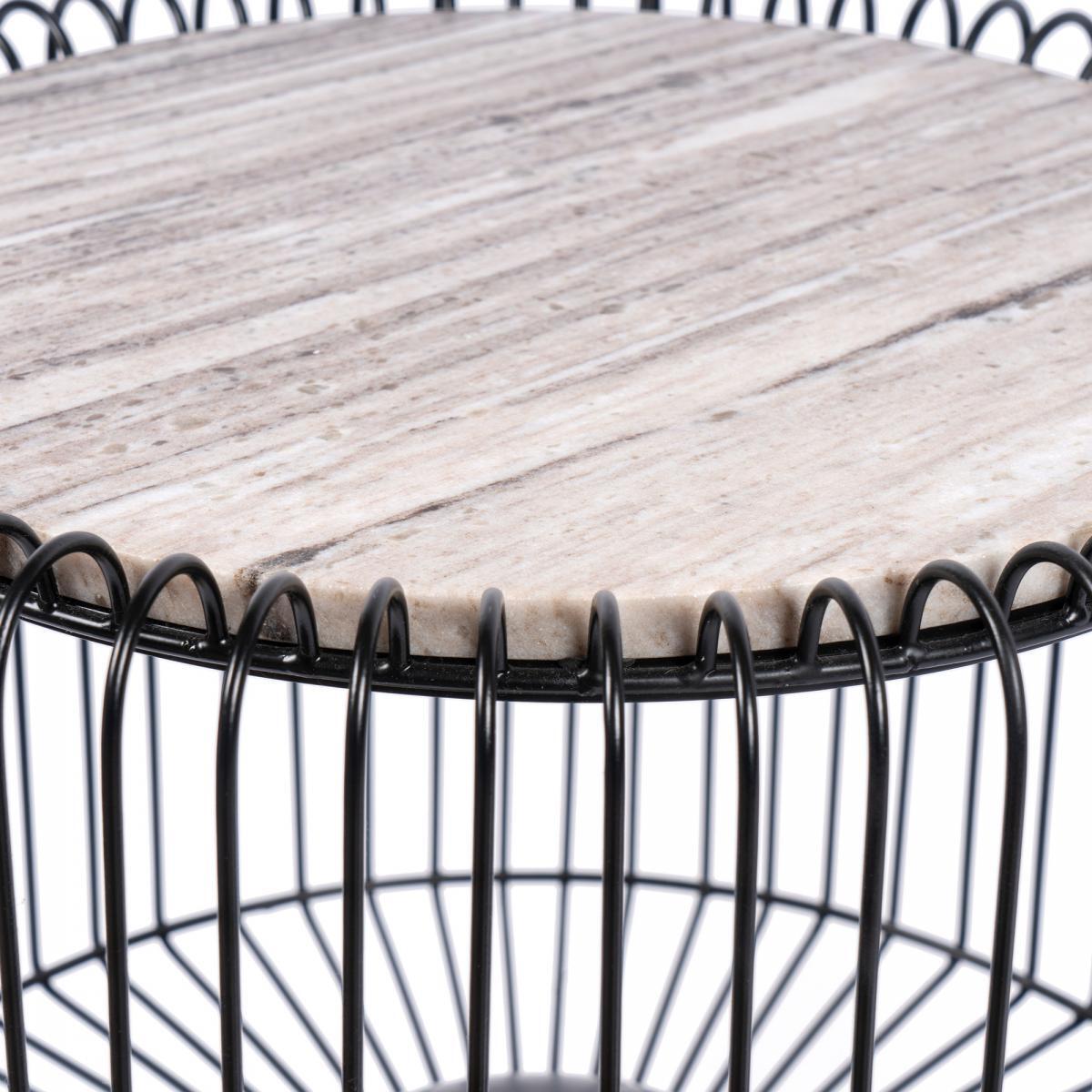 Table basse PUNO Fait à la main en Marbre