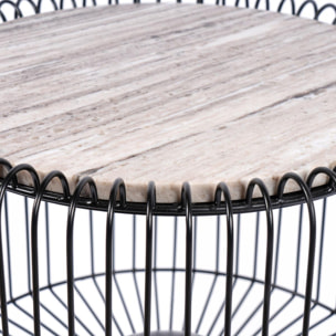 Table basse PUNO Fait à la main en Marbre