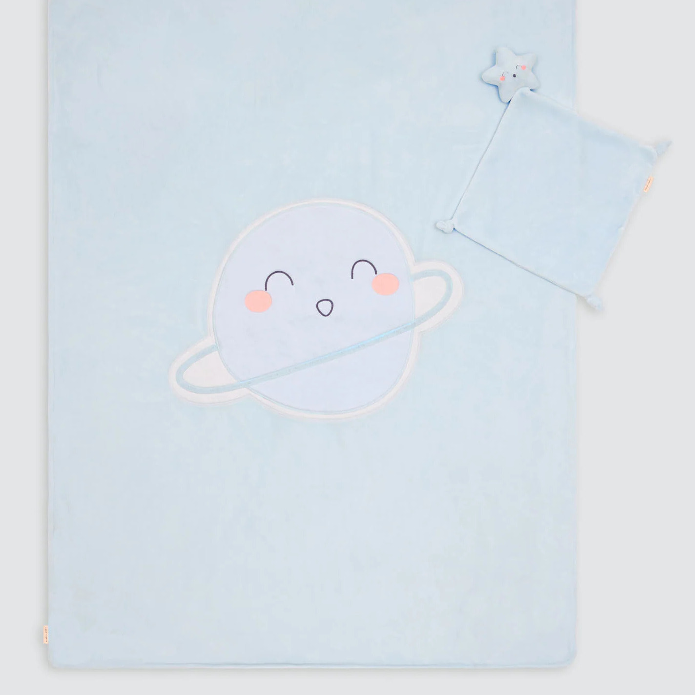 Set di coperta e doudou blu Baby Cosmos