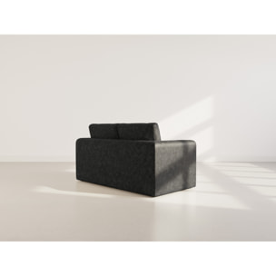 Marilia - canapé 2 places convertible déplimousse en simili - Noir