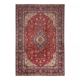 Tapis d'orient oriental, noué main, laine et soie, ARAJU