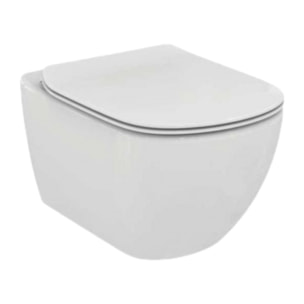 Pack WC Bati-support Geberit Duofix + Cuvette Ideal Standard Tesi Aquablade + Plaque blanche (TesiGeb3)