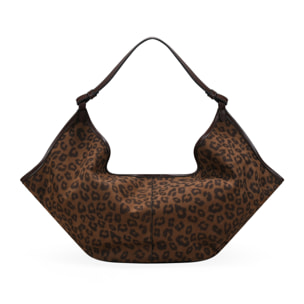 Bolso de hombro leopardo con cierre de imán
