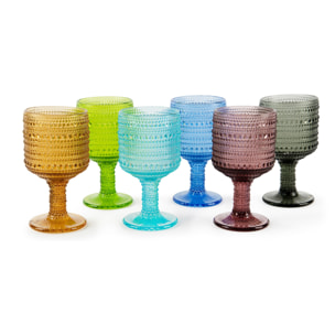 Set de 6 verres à vin Excelsa – Aurora, Verre Multicolore 30 cl