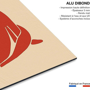 Tableau organique femme rouge  Tableau alu Dibond