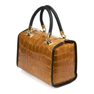 Catena Bolso tote Mujer.Piel auténtica Gamuza Grabado Cocodrilo Grande