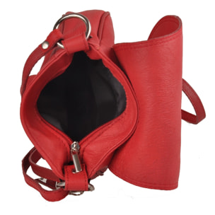 Borse Donna colore Rosso-in pelle Made in Italy 19X17X5cm