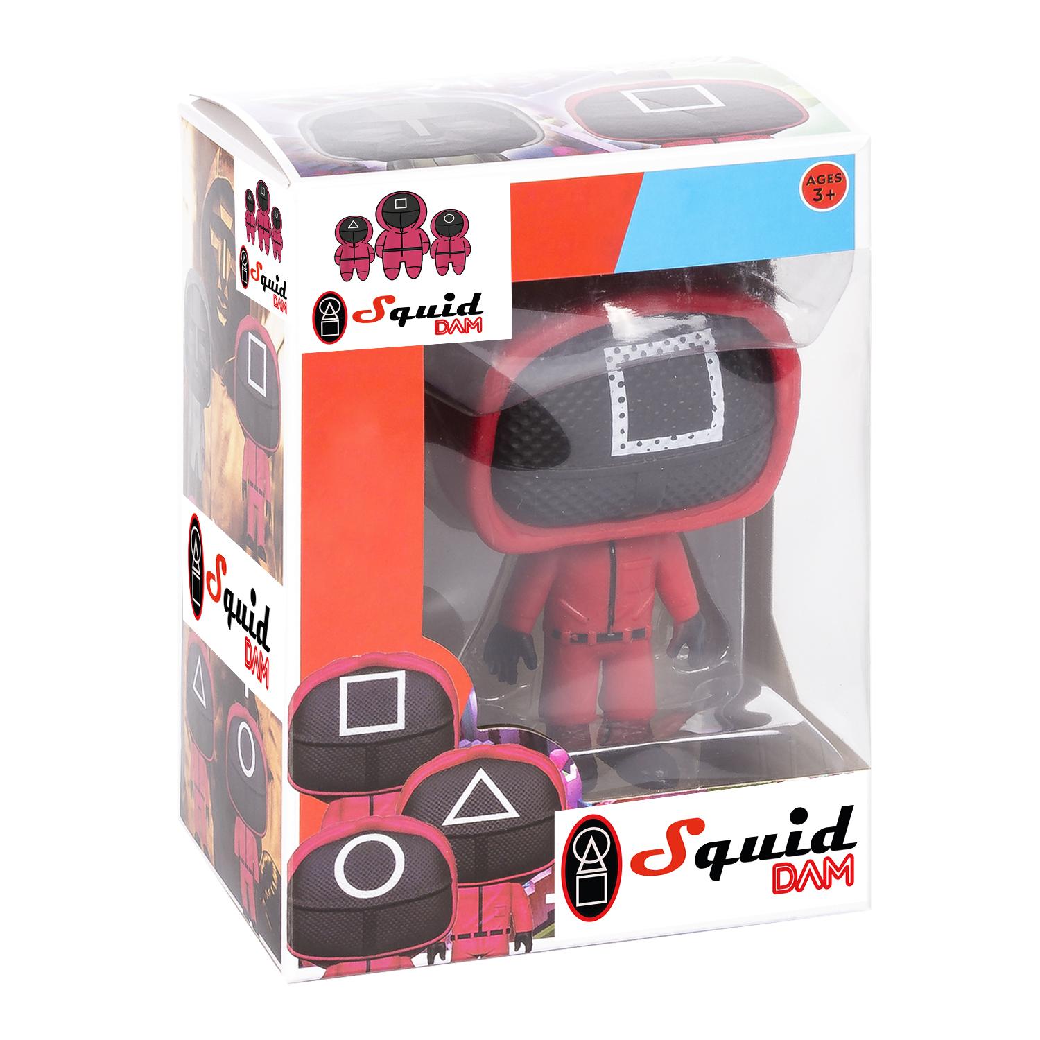 DAM Figura Squid Pop 11cm. Vigilante cuadrado. 7,5x5,3x11 Cm. Color: Rojo