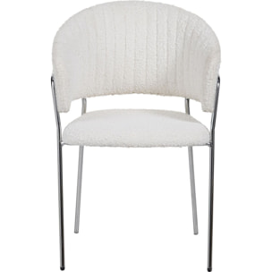 Lot de 2 chaises piètement chromé - ISYA