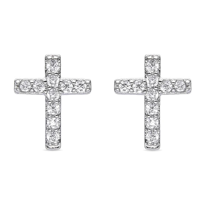 Pendientes Lux by Lux acabados en rodio