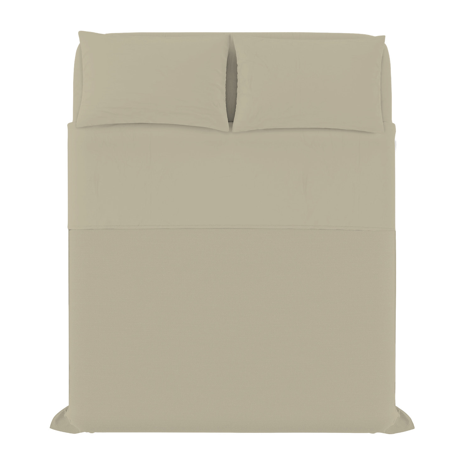 COMPLETO LETTO MAX COLOR, 100% Cotone, Made in Italy - TORTORA