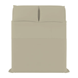 COMPLETO LETTO MAX COLOR, 100% Cotone, Made in Italy - TORTORA