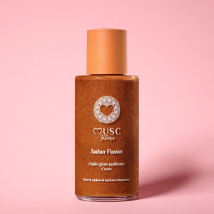 Amber Flower - Huile Glow Pailletée Corps 100 ml
