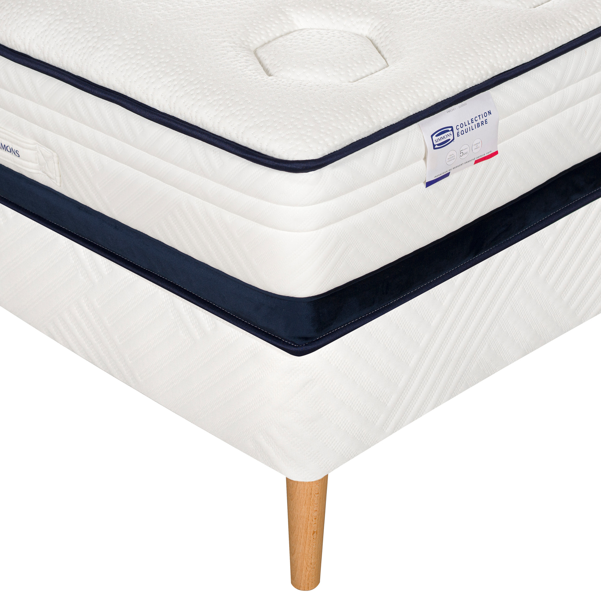 Ensemble L'INEDIT, matelas Hybride , ferme, H27 + sommier
