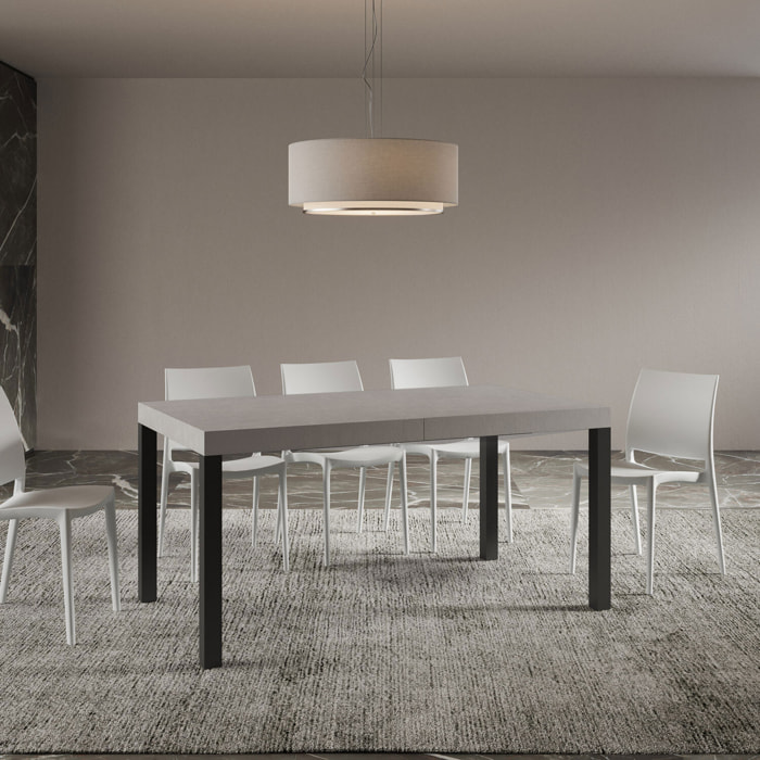 Tavolo allungabile 90x160/420 cm Everyday cashmere gambe antracite