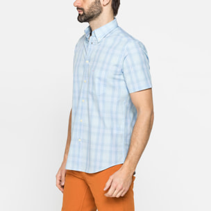 CAMICIA A MANICA CORTA IN COTONE CON FANTASIA