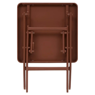 Table d'appoint de jardin Greensboro 40x40cm acajou