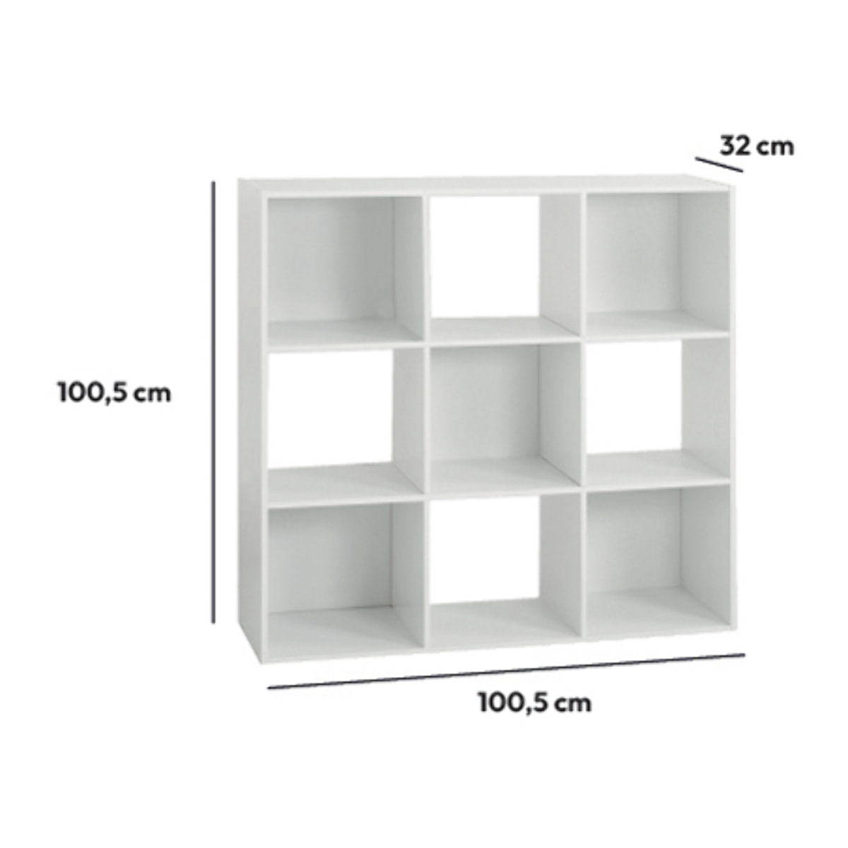 Étagère 9 cases "Mix N' Modul" effet chêne naturel