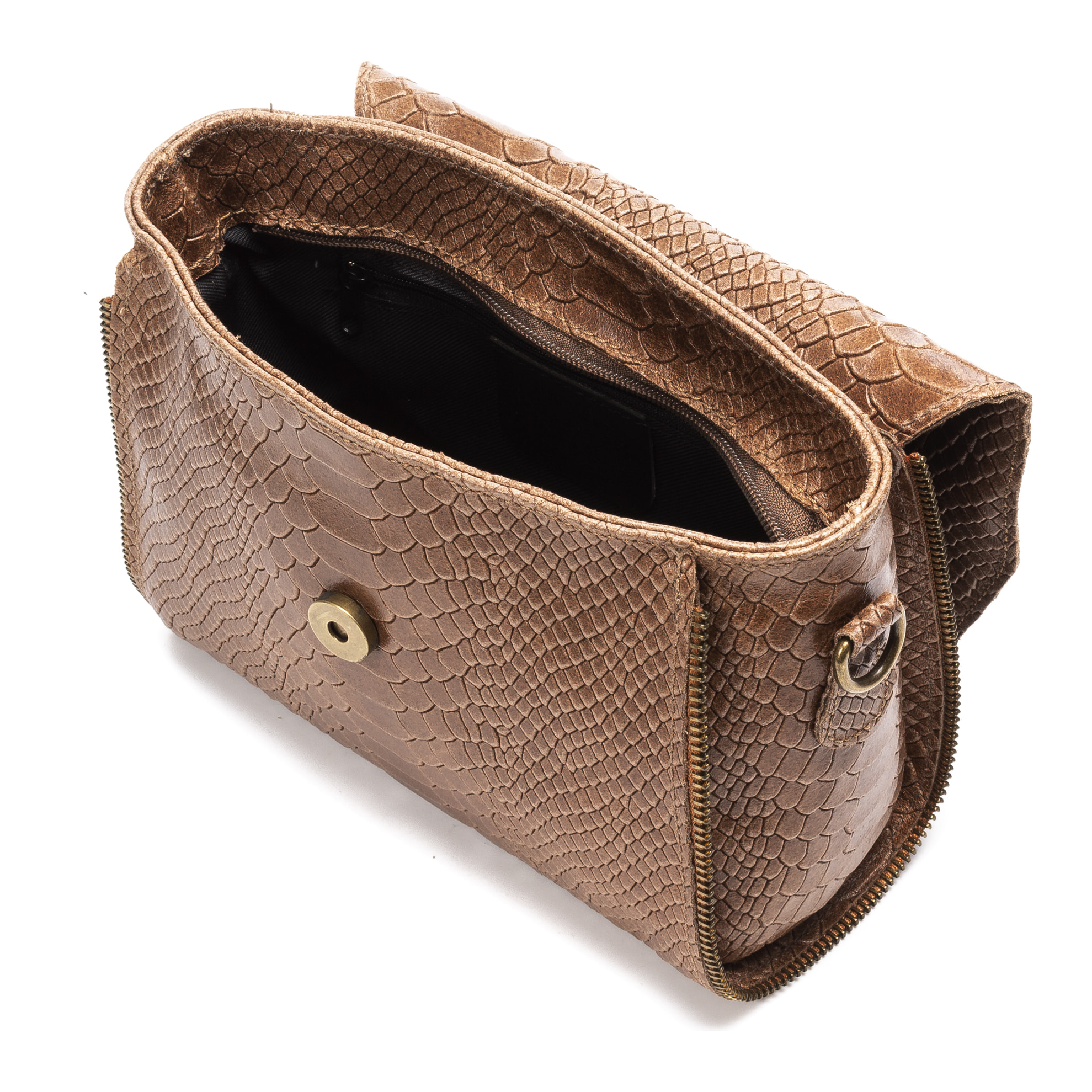 Mariola Borsa a tracolla Donna.Pelle autentica Camoscio Stampa Serpente