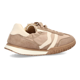 Zapatillas casual retro con cordones y elástico para mujer