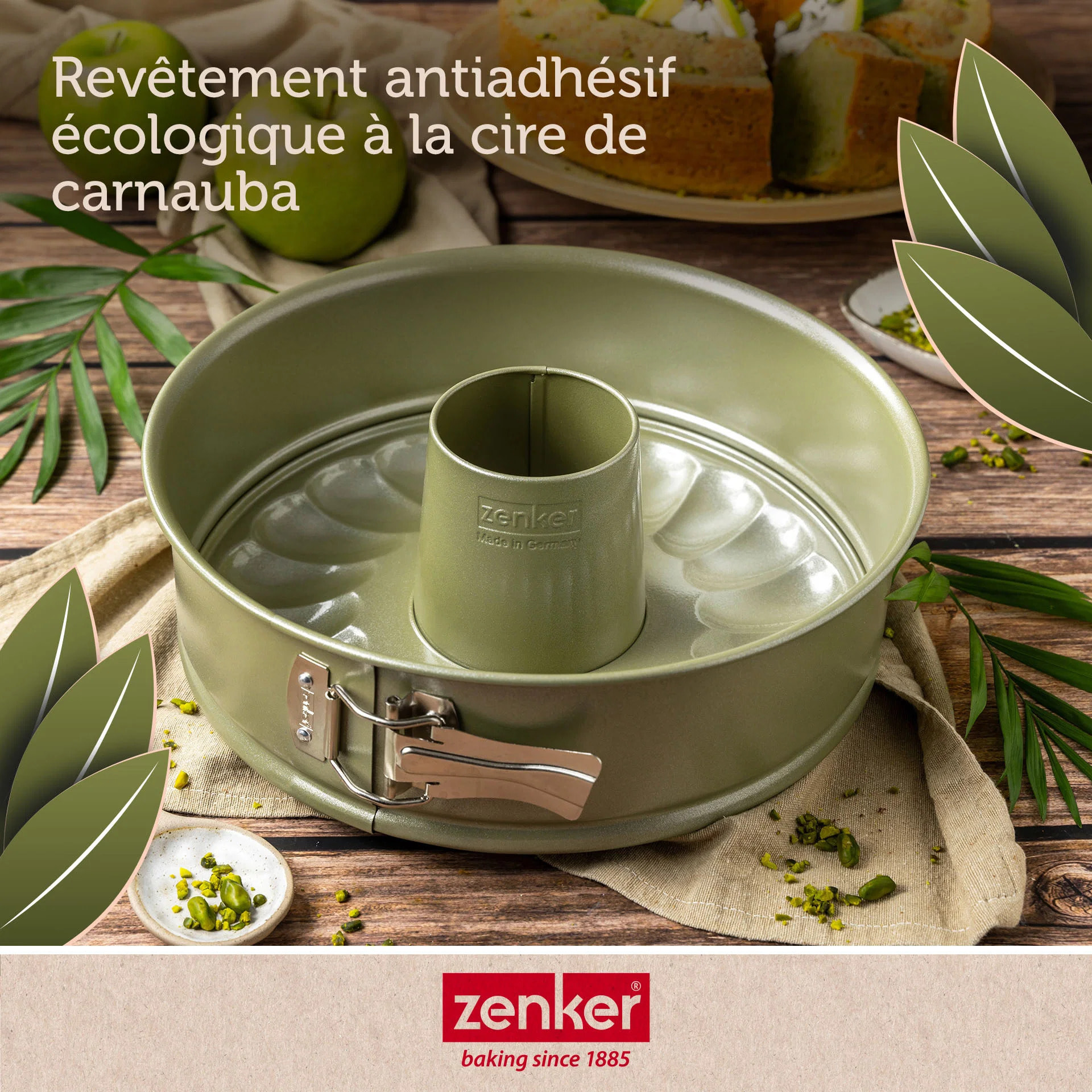 Lot de 2 moules à manqué 26/26 cm en acier Zenker Green Vision