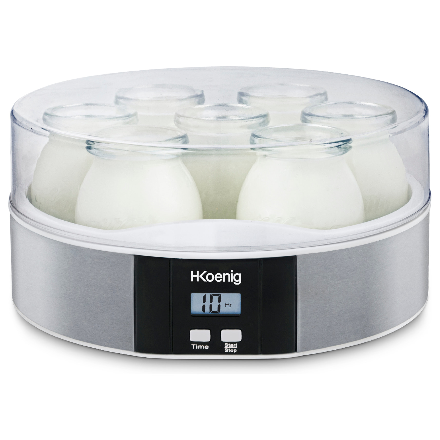 Yogurtera ELY70 H.Koenig 7 Envases, Pantalla LCD, 15 Horas de Preparacion, 15W