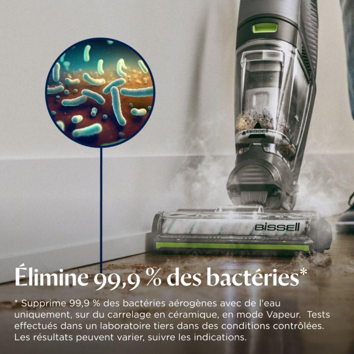 Aspirateur laveur BISSELL Crosswave HydroSteam Pet Pro - Fonction vapeur, idéale taches tenaces