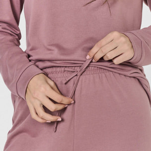 Pantalón largo básico deportivo malva