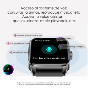 Smartwatch Qx15 con pantalla de 1,85". Llamadas Bluetooth, más de 100 modos deportivos, monitor frecuencia cardíaca y oxígeno en sangre.