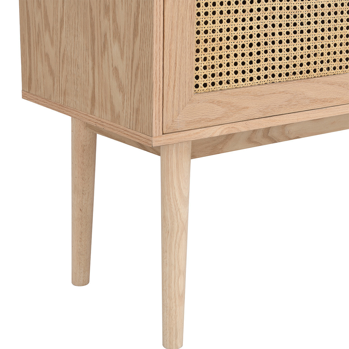 Buffet 2 portes en cannage et bois - EDEN