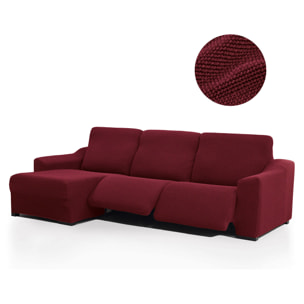 Funda para Chaise Longue izquierda (visto de frente ) brazo corto SÚPER ELÁSTICA con RELAX modelo HELENA