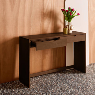 Console décor bois 2 tiroirs 120cm TANIA