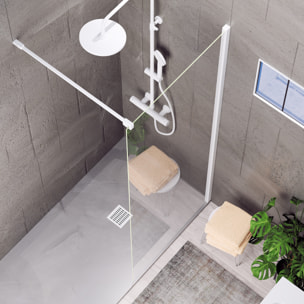 Paroi de douche Royal Blanc 80cm