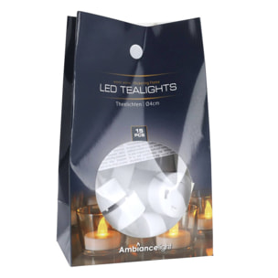Conjunto de 15 Lamparillas LED Parpadeantes de Efecto Real