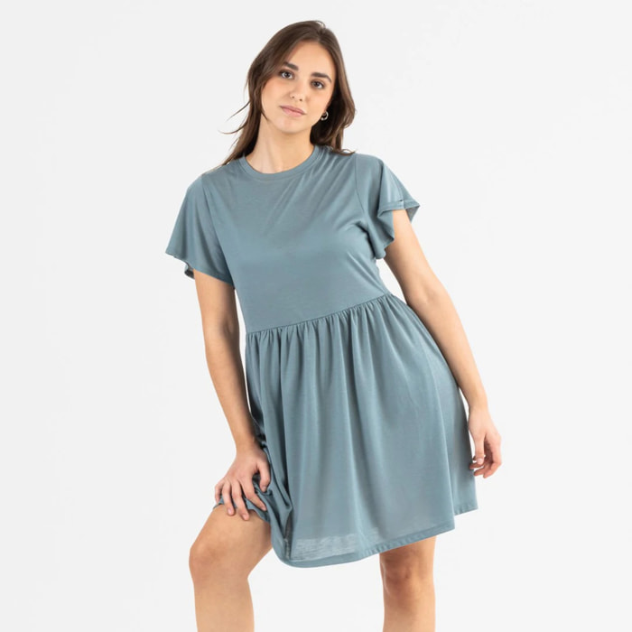 Camisón manga corta verde azulado