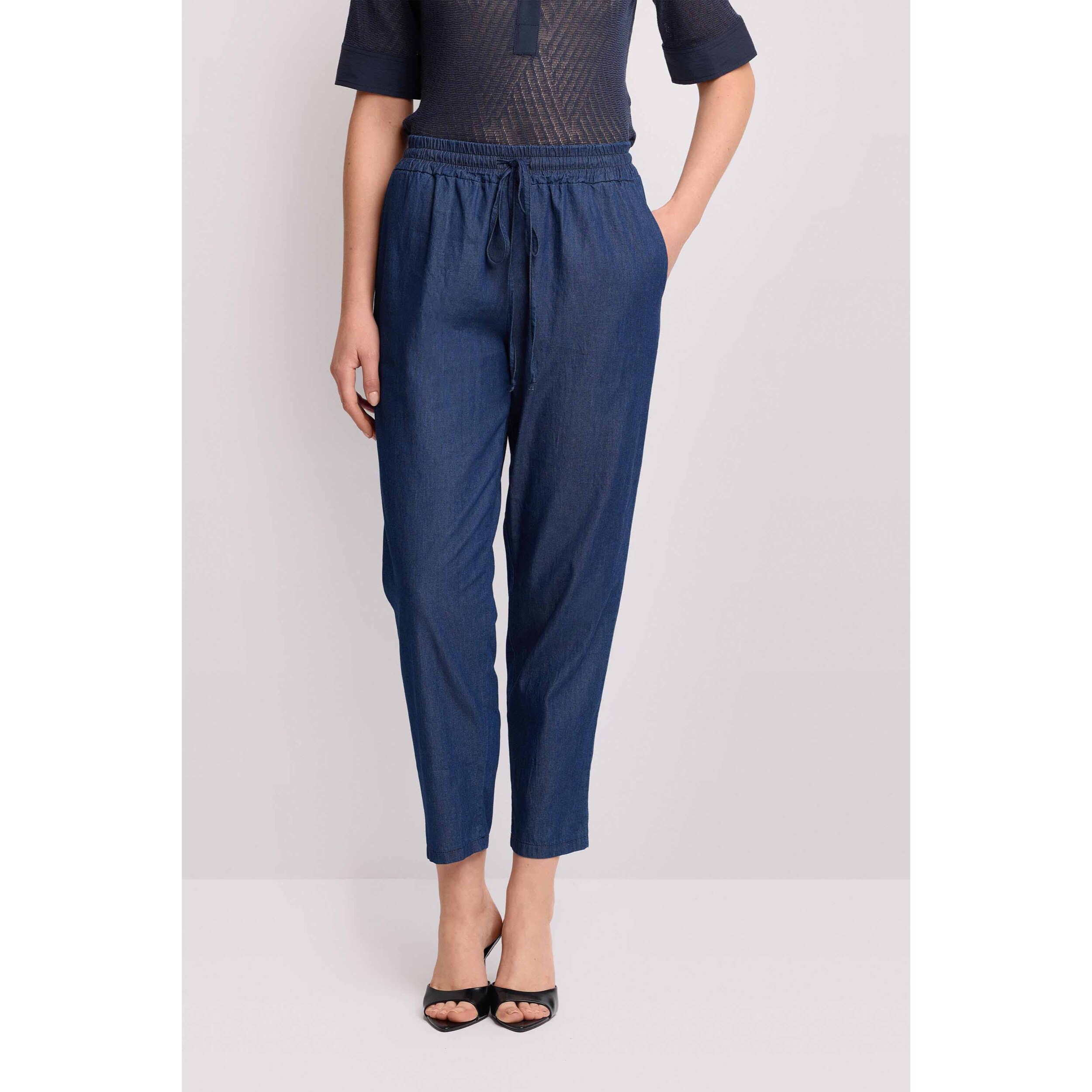 Kocca - Pantaloni in cotone stile jogger Donna, Tinta unita